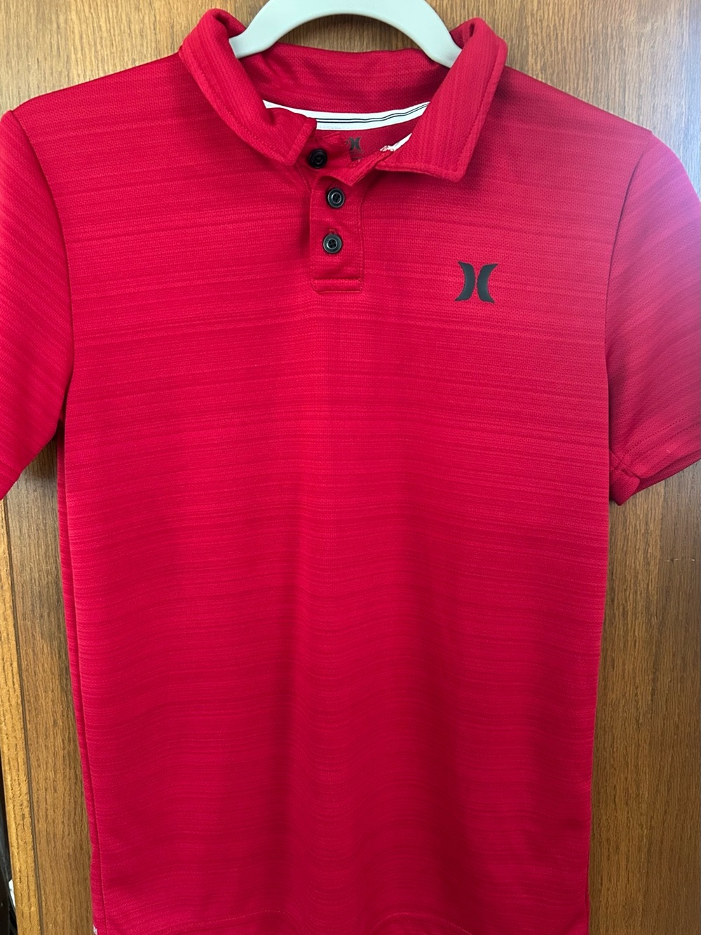 Hurley Boys Red Short-Sleeve Polo with Black Logo